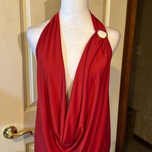 Club wear w/ silver accents backless ties at neck